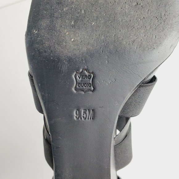 Donald Pliner Lelle Women's Black Strappy Caged Wedge Sandals Sz 9.5M - Picture 10 of 10